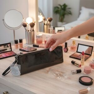 Hello Kitty Metallic Cosmetic Bag - NWT